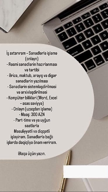 Onlayn sənəd xidməti - Rəsmi sənədlərin hazırlanması və tərtibi -