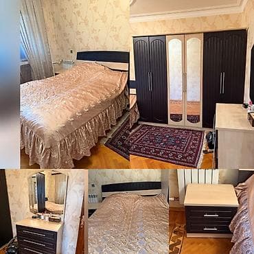 Двуспальная кровать, Шкаф, Тумба, Б/у