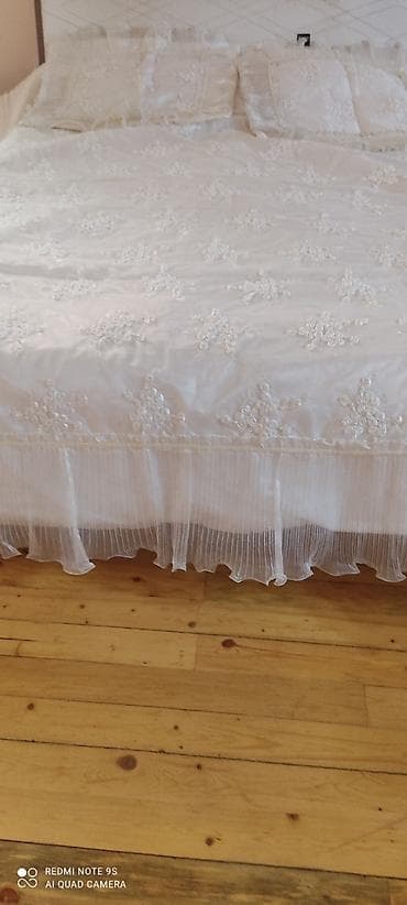 bamboo tekstil: Güzide Yatak Örtüsü dəsti - Rəng: qırıq-ağ/ivori - Brend: Güzide — 1