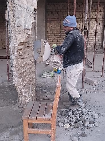 Beton və daş kəsimi xidməti - Armaturlu beton, kolon, tavan və