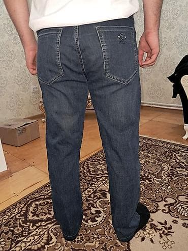 cins pencek: Kişi cins şalvarı - Rəng: tünd mavi/indigo, yüngül “washed” effektli — 2