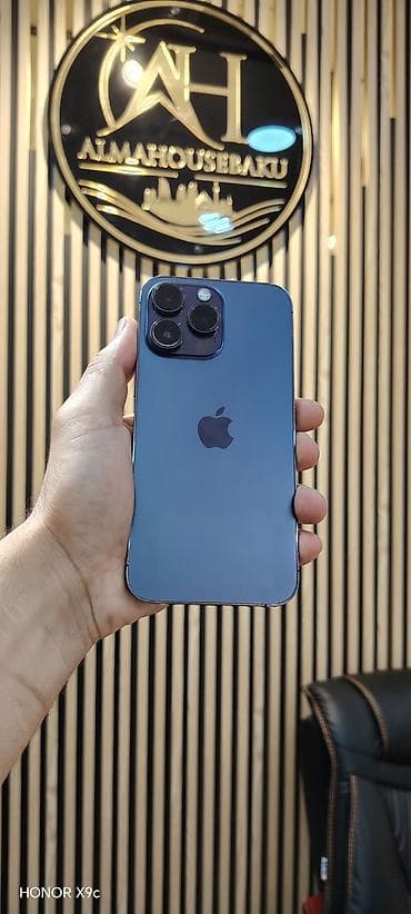 iphone x pro max: IPhone 14 Pro Max, 256 GB, Deep Purple, Zəmanət, Simsiz şarj, Face ID — 1