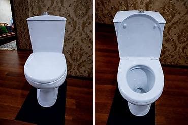 Vannalar: Tualet qabı – keramika, döşəməyə bərkidilən model - Kompakt çənli — 2