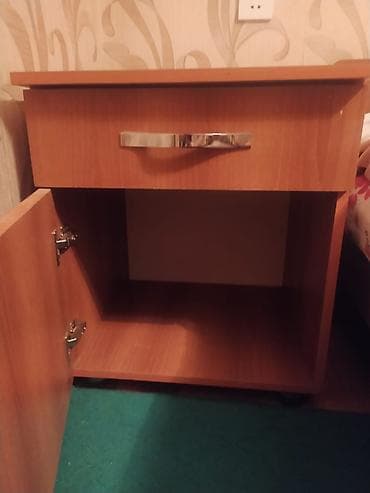 tumboçka: Yataq otağı üçün tək tumba - Material: ağac teksturalı laminat/DMF - — 2