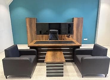 masa ofis: Ofis üçün rəhbər masa dəsti - Tərkib: əsas rəhbər masa (geniş iş — 1