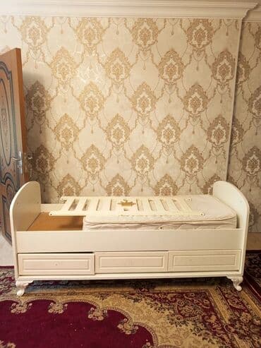 uşaq carpayisi: Для девочки и мальчика, Кровать, Без подьемного механизма, С матрасом, С выдвижными ящиками — 3