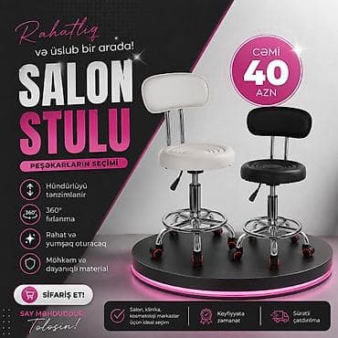 oturaca: Salon və ofis üçün tənzimlənən stullar - Hündürlüyü tənzimlənir: qolu — 2