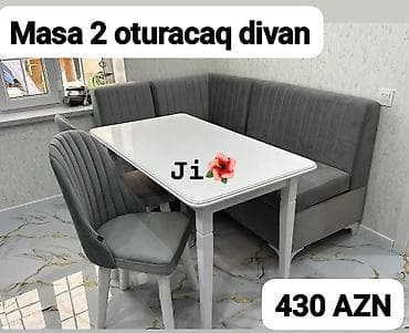 Mətbəx üçün guşə dəsti: masa + 2 oturacaq divan - Dəst tərkibi — 1
