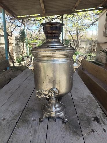 Samovarlar: İşlənmiş Od Samovar, 5 l, Ünvandan götürmə, Ödənişli çatdırılma — 4