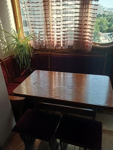 balkon stul: Mətbəx üçün, İşlənmiş, Transformer, Dördbucaq masa, 2 stul — 3