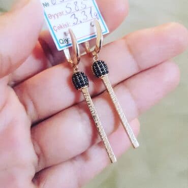 sirqalar qizil: Sırğa, Sarı qızıl, 585 Əyar, 331 g, Pulsuz çatdırılma, Ödənişli çatdırılma — 2