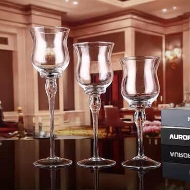 Ev üçün dekor: Şüşe çerezlik 3-lü dest
Dekor kimi de istifade edile biler — 2