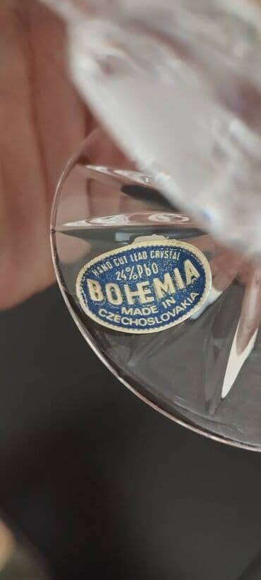 cini qablar: Qədəhlər, Xrustal, Çexiya — 2