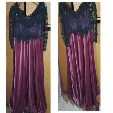 Plaşlar: Zərif gecə/libas - Model: Uzun, sərbəst axan ətəkli ziyafət geyimi - — 1