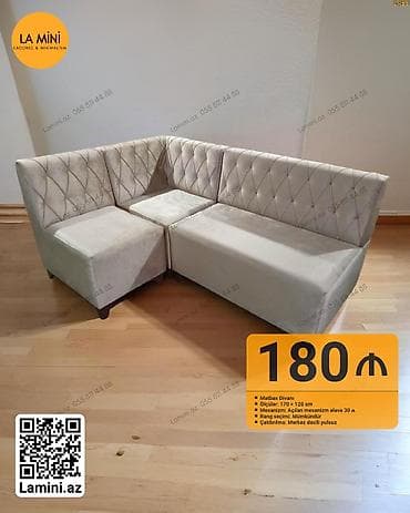 Künc divan, Mətbəx üçün, Parça, Açılan — 1