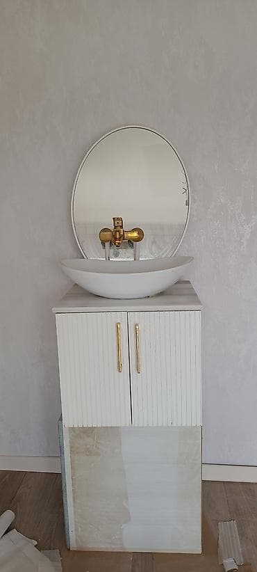Vanna otağı üçün lavabo dəsti - Kompakt dəst: şkaf, üst mərmər səth — 1