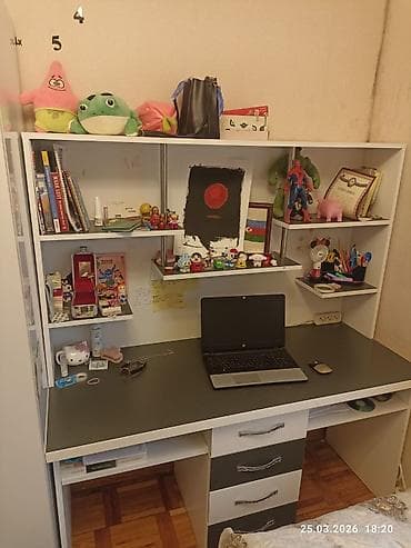 pc masa: Kompüter masası, Açılmayan, MDF, Dördbucaq masa — 2