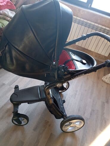 qara kedlər: Uşaq arabası – LUXMOM - Rəng: qara (qırmızı daxili oturacaq/yataq — 2