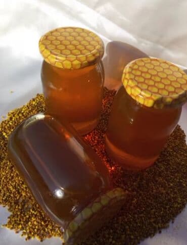 şüşə konfet: Təbii arı balı – şüşə bankalarda Məhsul təsviri: - Qızılı-çəhrayı — 7