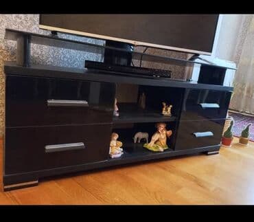 тв стенд: Новый, Прямой ТВ стенд, С полками, Турция — 1