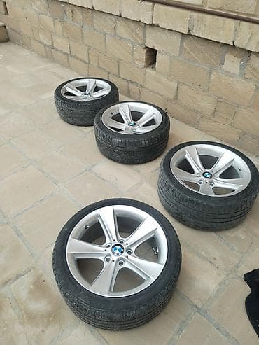 BMW orijinal yüngül lehimli disklər və şinlər komplekti - 4 ədəd