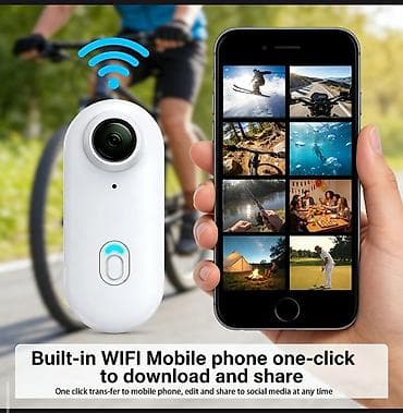 nokia communicator e90: 4K WiFi Action Kamera – 30FPS Kompakt, hər yerə uyğun aksion kamera — 6