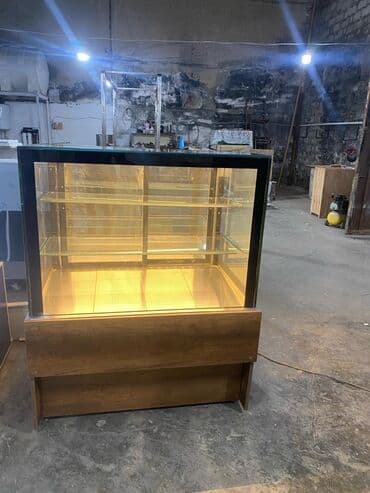 böyük soyuducu: Soyuducu şirniyat vitrinləri yeniden seçilmir ağ vitrin 145x80x135 — 2