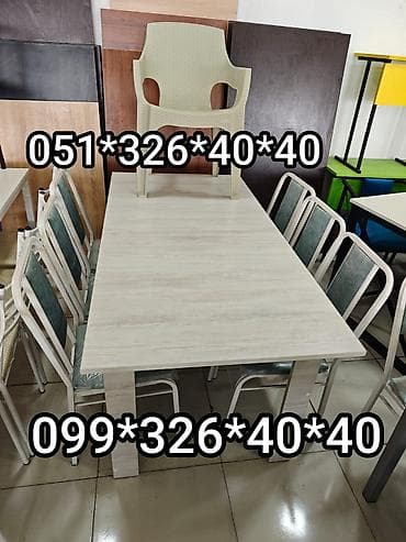 işçi masa: Stullar ilə, Dördbucaq masa, 4 nəfər, Azərbaycan, Zəmanətli, Kredit yoxdur, Pulsuz quraşdırılma — 9