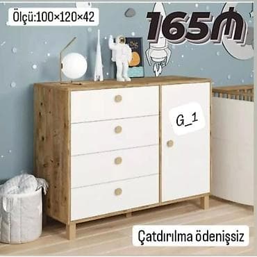 Uşaq otağı üçün komod - Ölçü: 100 × 120 × 42 sm - Dizayn: Ağ önlüklər lalafo.az -da Uşaq otağı üçün komod - Ölçü: 100 × 120 × 42 sm - Dizayn: Ağ önlüklər
