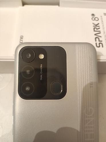 honor x5 plus: Tecno Spark 8C, 64 GB, rəng - Gümüşü, Barmaq izi — 4