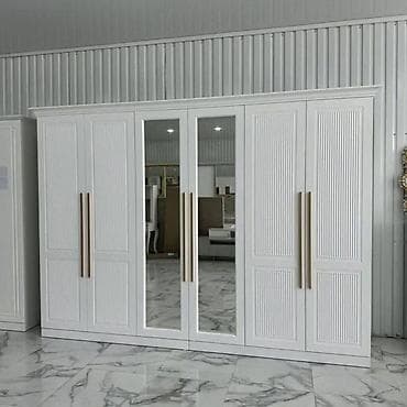 mini şkaf: Yeni, 6 qapı, Güzgülü, Ağ, Digər material, Açılan, Düz dolab — 5