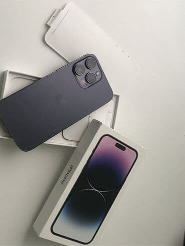 2 ci el iphone 14 pro max: IPhone 14 Pro Max, 256 GB, Deep Purple, Simsiz şarj, Face ID, Sənədlərlə — 4