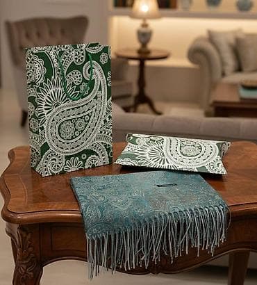 Другая женская одежда: Şarf qutuda - Rənglər: bej-qəhvəyi, tünd boz, açıq boz və çoxrəngli — 6