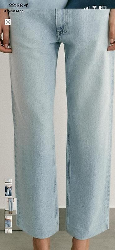 cins walvar: Açıq mavi ZARA cins şalvar. Razmer 36dır ancaq geniş kesimdir oversize — 3
