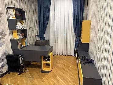 perla tv stend: Mebel dəsti – iş masası və divar modullu TV konsolu - Rənglər: tünd — 2