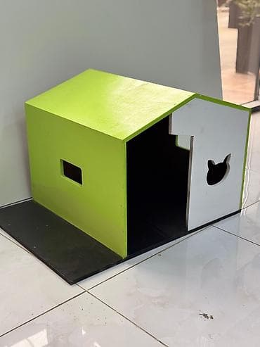 hamster yuvası: Ev heyvanları üçün taxta ev/kabinə - Material: ağac (plywood tipli) — 1