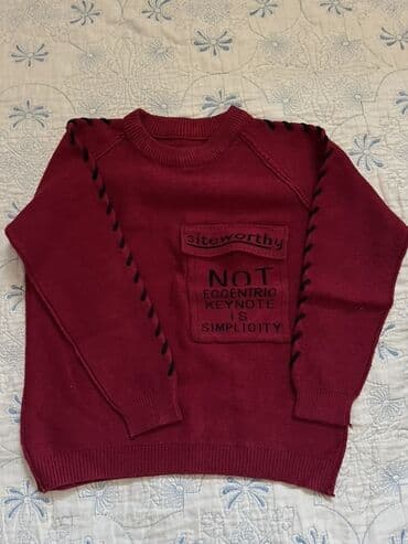 qadın cemperləri: Tünd qırmızı rəngli, uzunqol sviter. Yenidir — 1