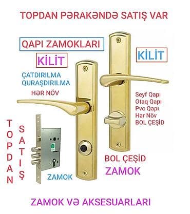 Qapı zamokları və aksessuarları - Hər növ qapı üçün kilid və lalafo.az -da Qapı zamokları və aksessuarları - Hər növ qapı üçün kilid və