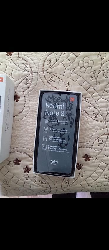 dubay 12: Redmi Note 8, 32 GB, rəng - Qara, Barmaq izi — 1
