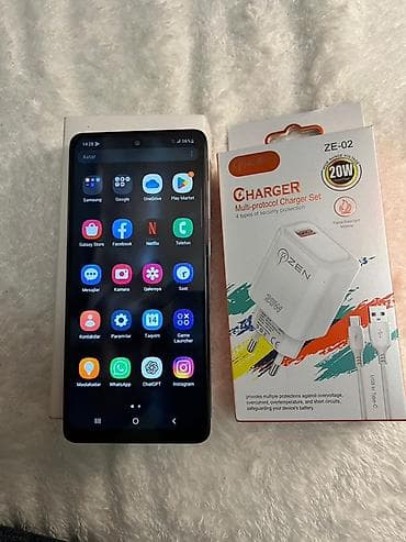 a 51 telefon: Samsung Galaxy A71 5G, 128 GB, rəng - Ağ, Barmaq izi, Face ID — 3