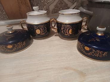 5 15 taxta: Məhsul: Porselėn şəkərqabı/konfetqabı dəsti (2 ədəd) - Material — 1