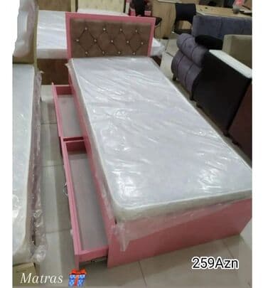 iki mərtəbəli uşaq çarpayısı: Oğlan və qız üçün, Yeni, Çarpayı, Matras ilə, Siyirməli, Laminat — 1