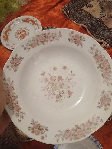 фарфор: Antik porselen boşqablar dəsti - Növ: dekorativ/servis porselen — 6