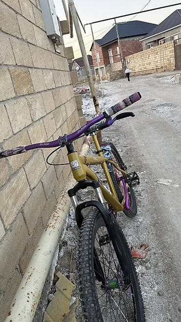 velisopedlər: Dart/Street tərzli dağ velosipedi - Rəng: qızılı gövdə, bənövşəyi — 2