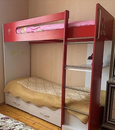 Детская мебель: Для девочки и мальчика, Кровать, Без матраса, С выдвижными ящиками, Ламинат — 2