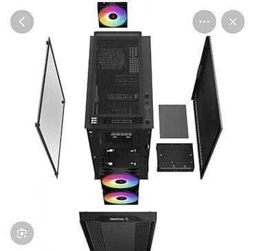 komputer plata: DeepCool ventilyatorlar komplekt (3 ədəd) + RGB hаb plata üstündə — 2
