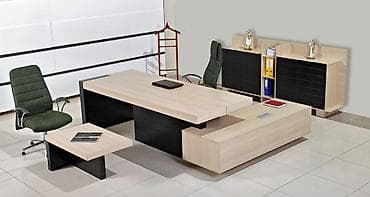 Müasir ofis mebel dəsti - Tərkib: böyük iş masası, L formalı köməkçi — 1