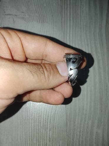 zikr ring: Üzük, Gümüş, Əqiq — 9