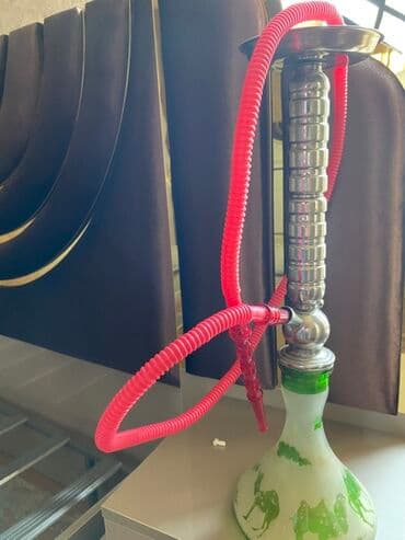 elektron qəlyan topdan satış: Nərgilə (şişə qablı, tək şlanqlı) - Şlanq: elastik, qırmızı rəngli — 1