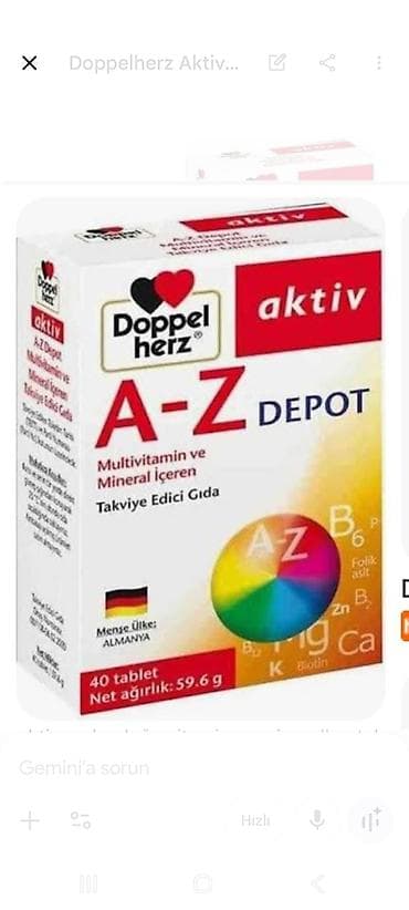 multivita ampula: Doppelherz aktiv A–Z Depot multivitamin və mineral kompleksi - — 1